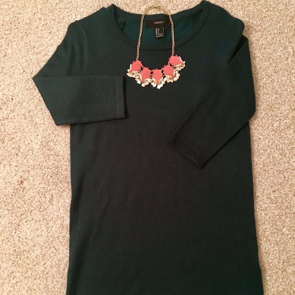 Forever 21 sweater dress - olive green